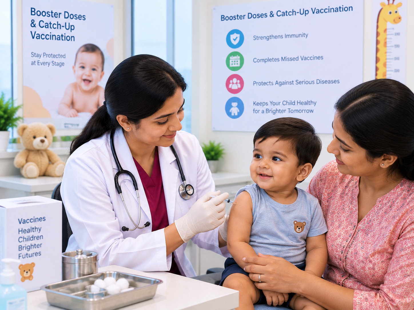 Booster dose and catch up vaccination for children